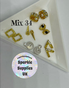 Diamanté Nail Charms (Mix 34)