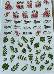 Fern/Rose Decal