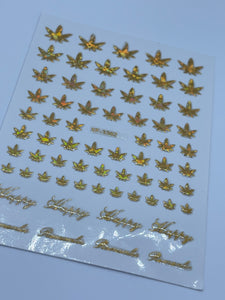 Holographic Gold Leaf Stickers