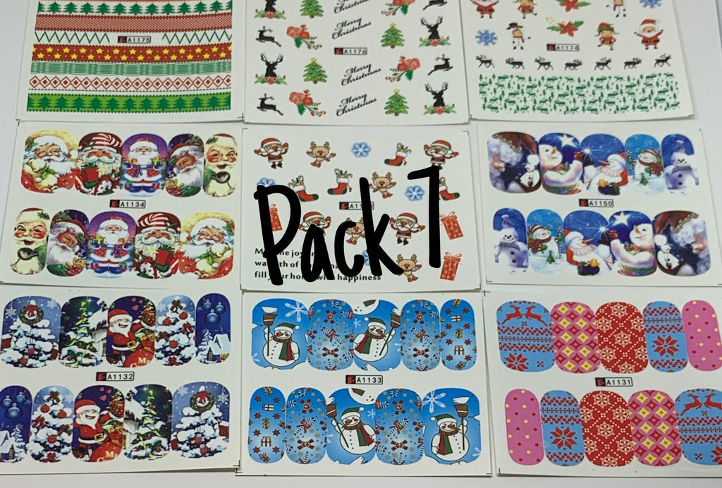 Christmas Stickers/Decals (9 Pack)