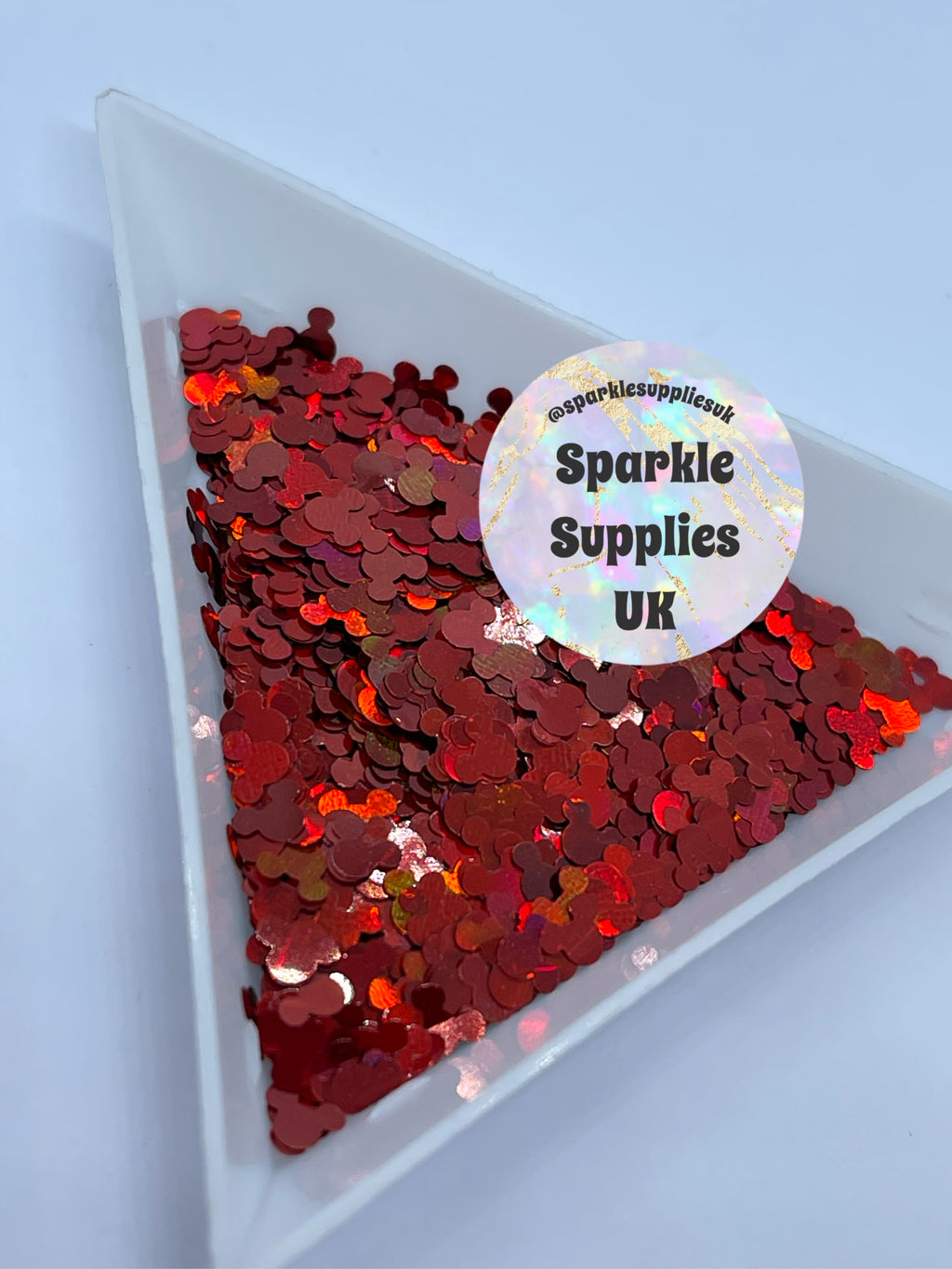 Mouse Heads Holographic Red