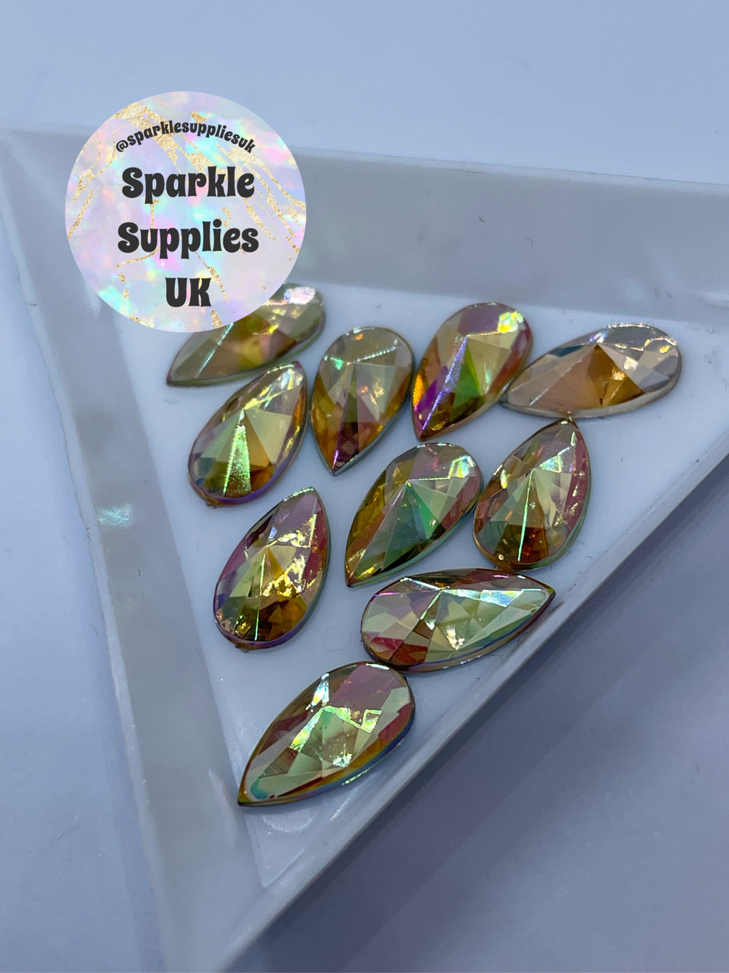 Apricot AB Acrylic Gems 13mm