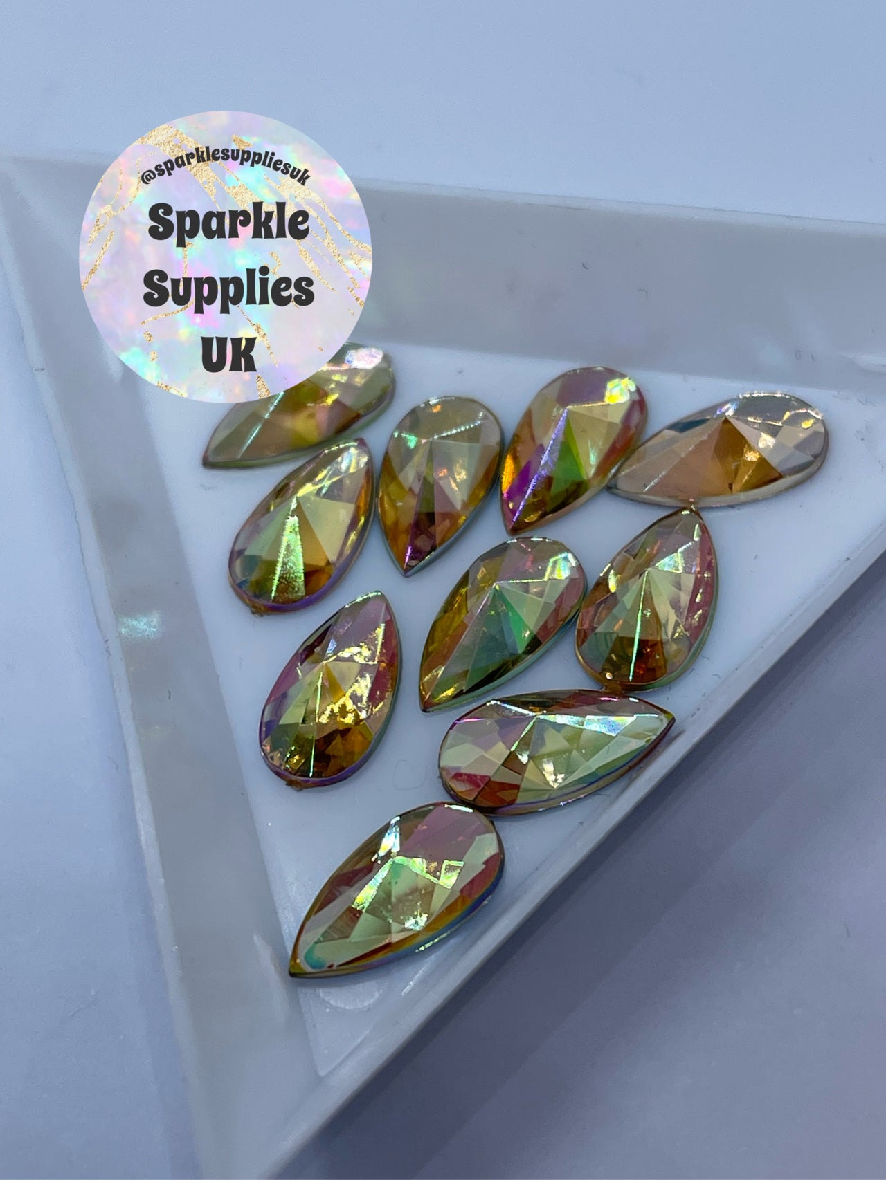 Apricot AB Acrylic Gems 13mm
