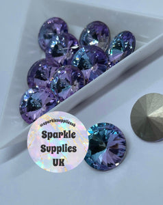 Violet Blue K9 Glass Crystals 14mm (10 Pack)