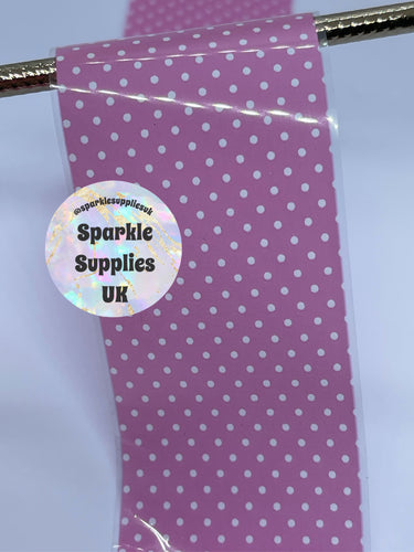 Pink Polka Transfer Foil (1 Metre Length)