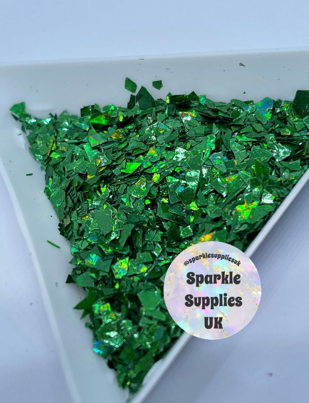 Green Holographic Mylar Flakes