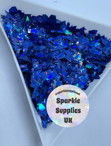 Blue Holographic Mylar Flakes