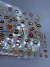 Metallic Valentines Sticker #1 (Pack of 4)