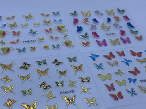 Metallic Butterfly Stickers (#7) 4pk
