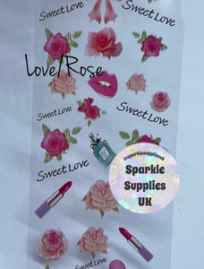 Valentine Love/Rose Transfer Foil (1 Metre Length)