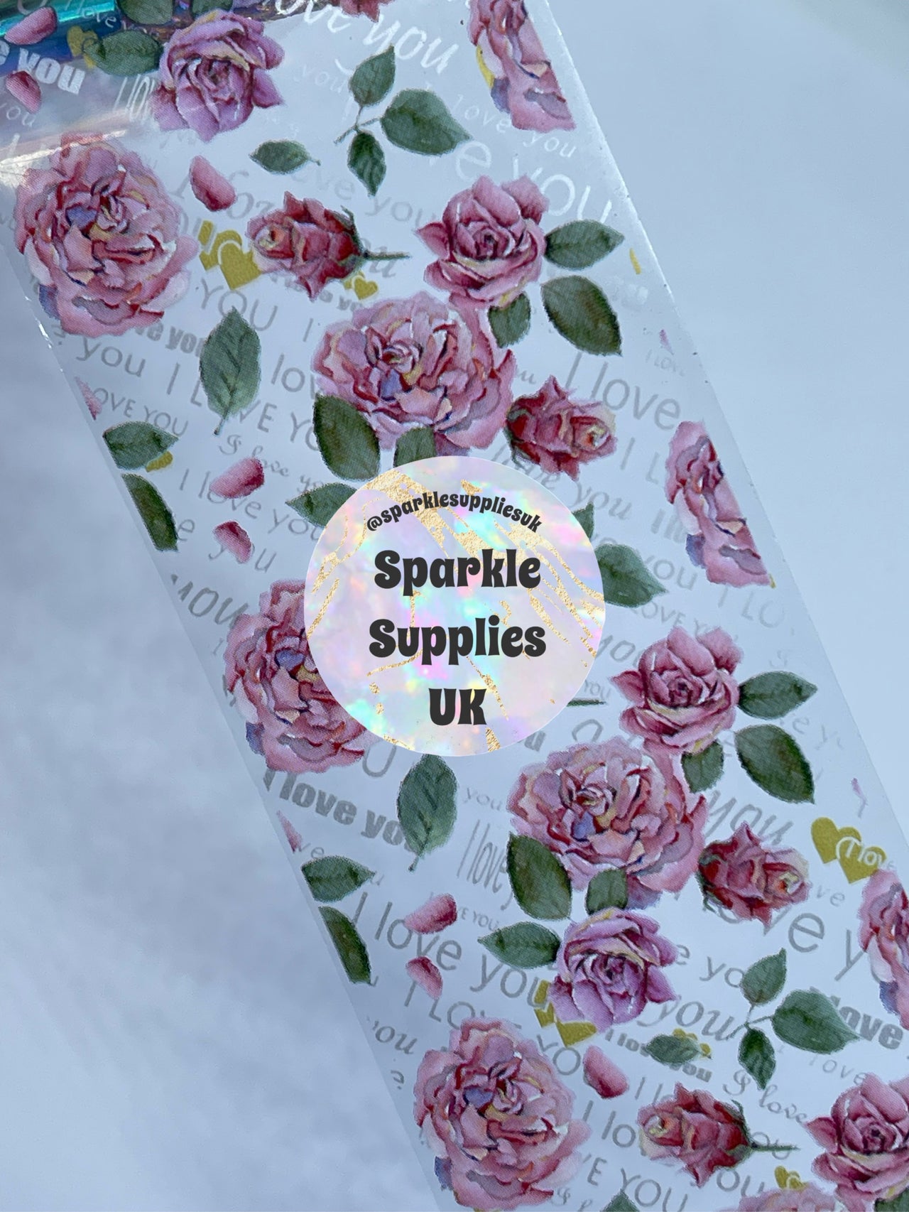 Pink Roses Transfer Foil