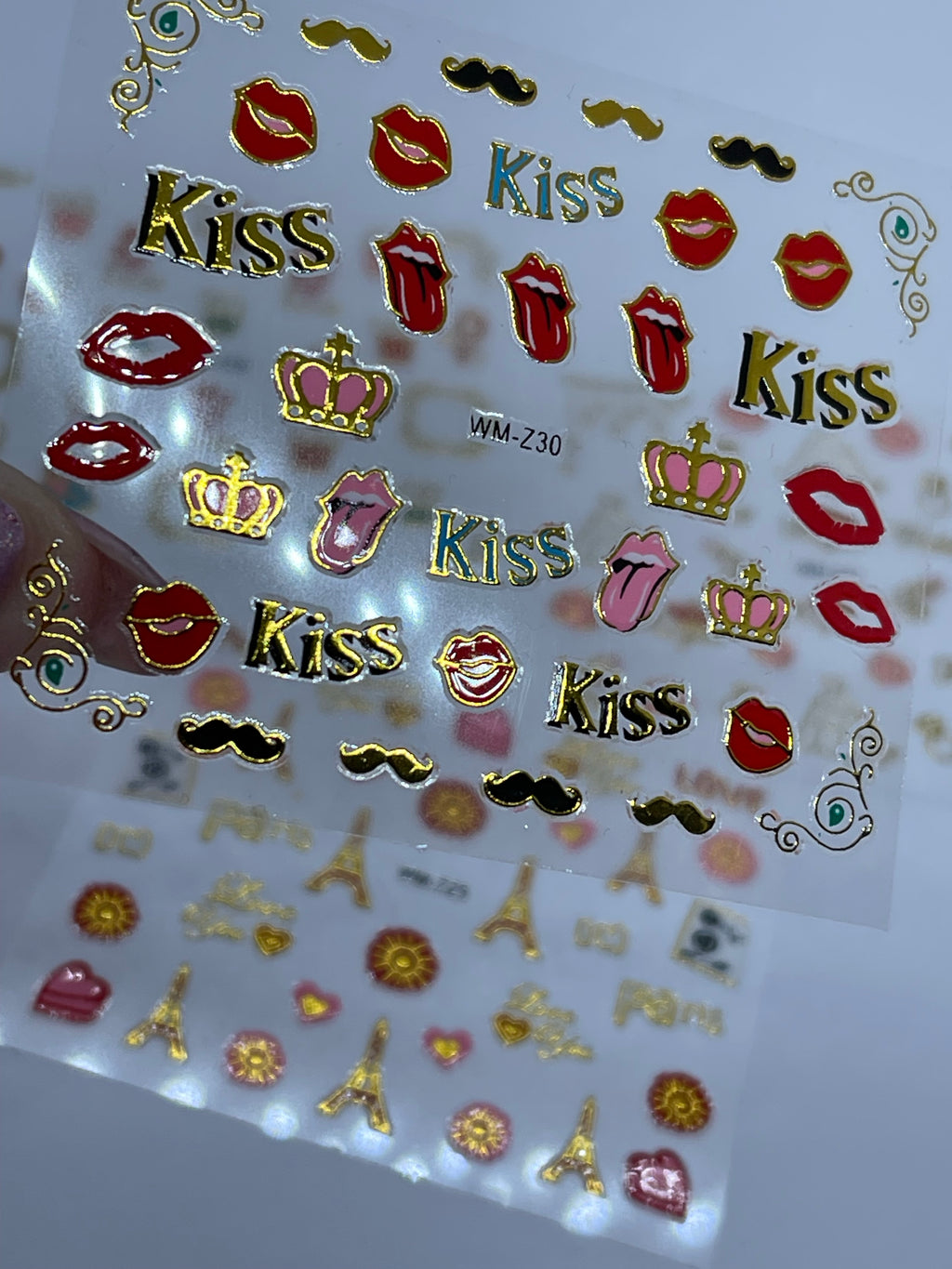 Metallic Valentines Stickers #5 (4 Pack)