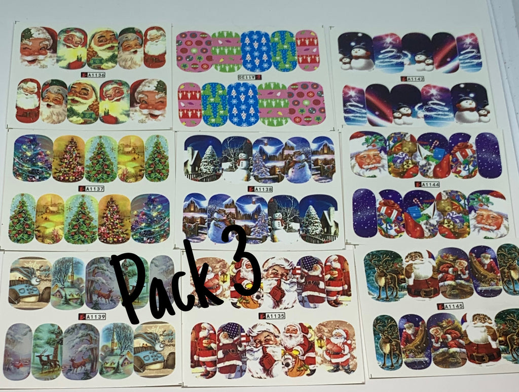 Christmas Stickers/Decals (9 Pack)