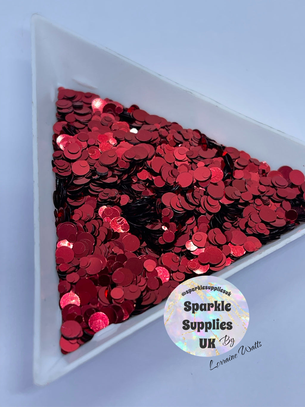 Metallic Red Mixed Dots