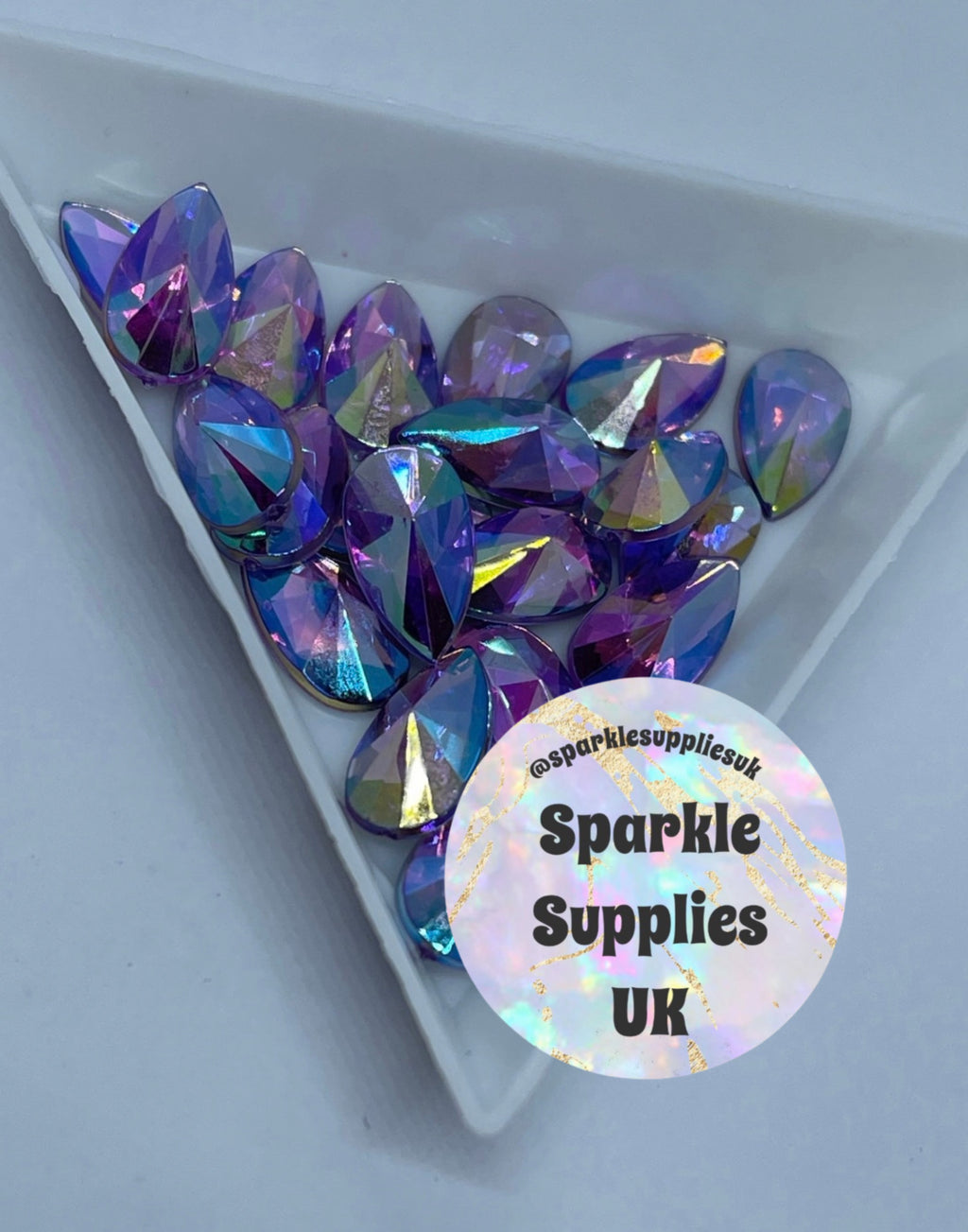 Lilac AB Acrylic Gems 13mm (10 Pack)