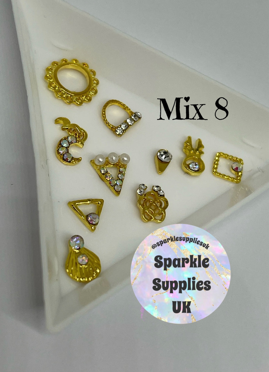 Diamanté Nail Charms (Mix 8)