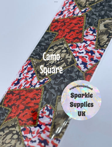 Camo Square Transfer Foil (1 Metre Length)