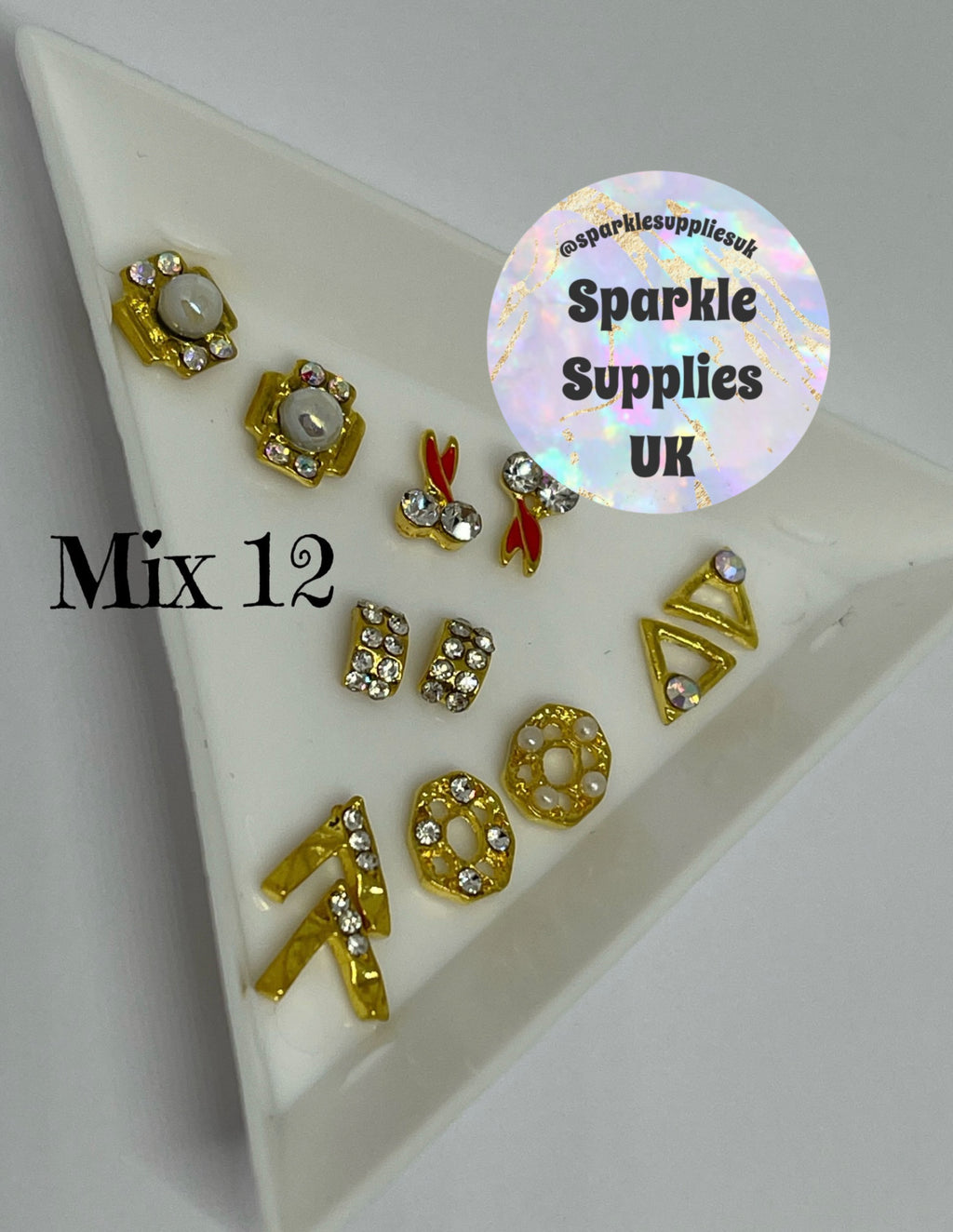 Diamanté Nail Charms (Mix 12)