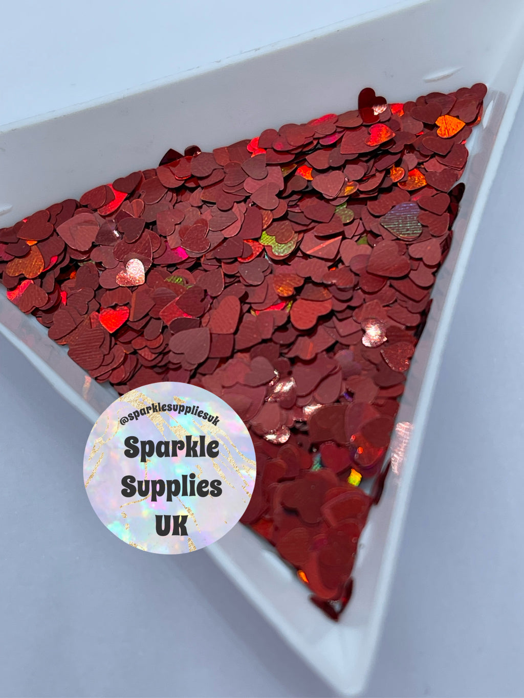 Red Holographic Hearts