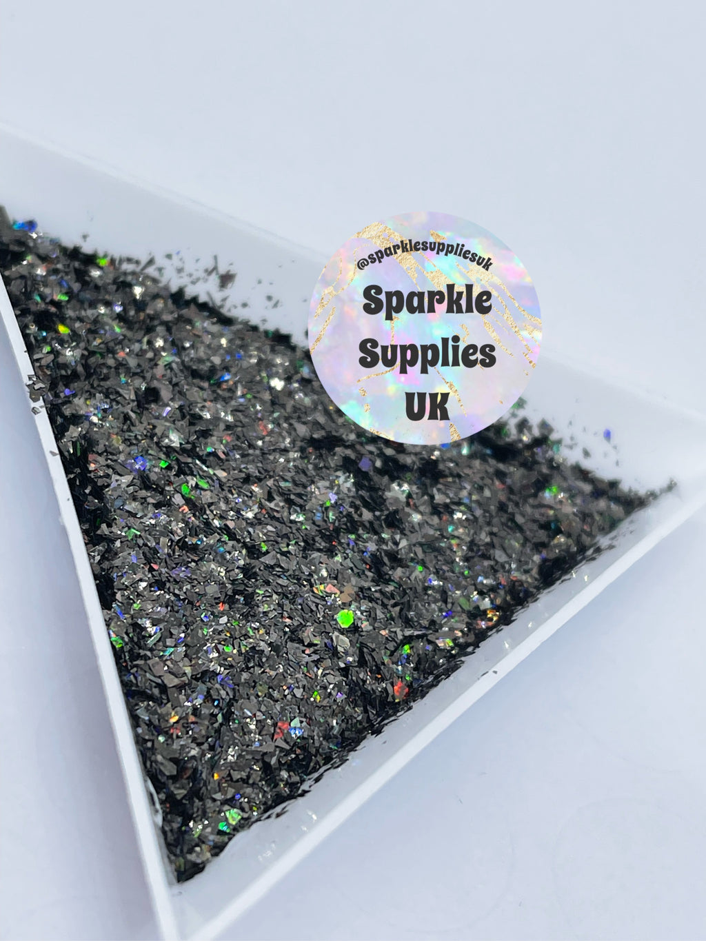 Holographic Black Ultra Glitter Flakes