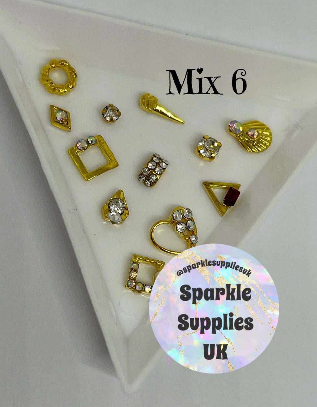 Diamanté Nail Charms (Mix 6)