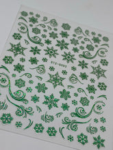 Holographic Christmas Sticker Sheet (Green)