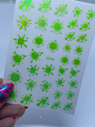 Splat Sticker Green
