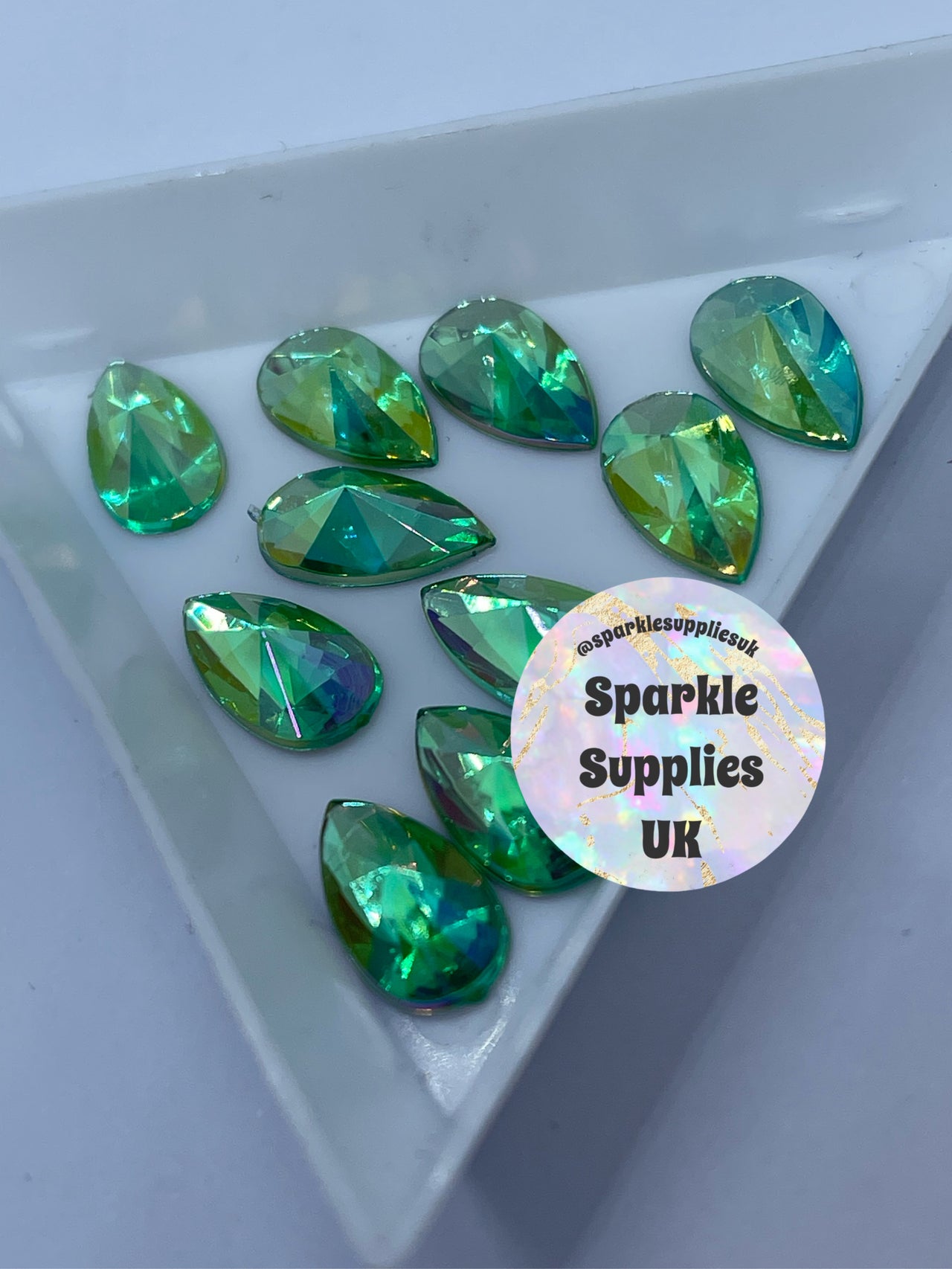 Peridot AB Acrylic Gems 13mm